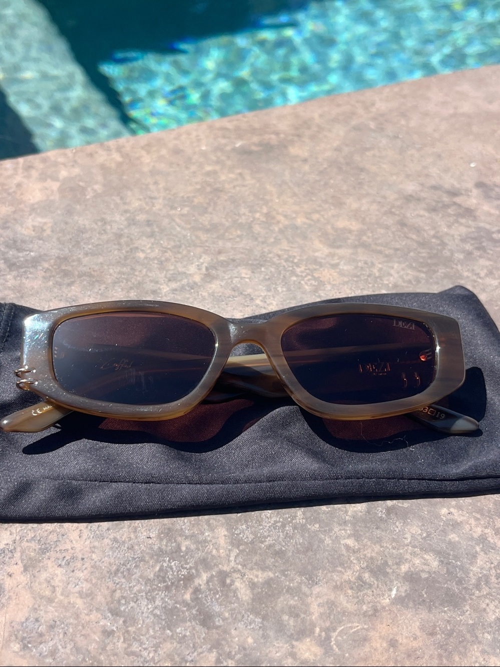 DEZI Cuffed Sunglasses Half & Half Tortoise Congnac -Gold - Picture 11 of 16